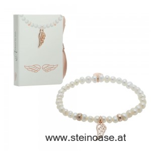 Armband Perle & Engelsflügel